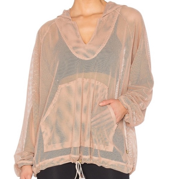 Free People Sweaters - Free People Just Breathe Billowing Mesh Hoodie XS